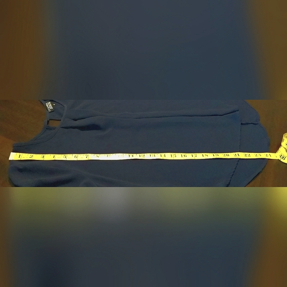 Papermoon Stitch Fix Sz LP Navy Keyhole Opening Back 3/4 Sleeve - Picture 2 of 8